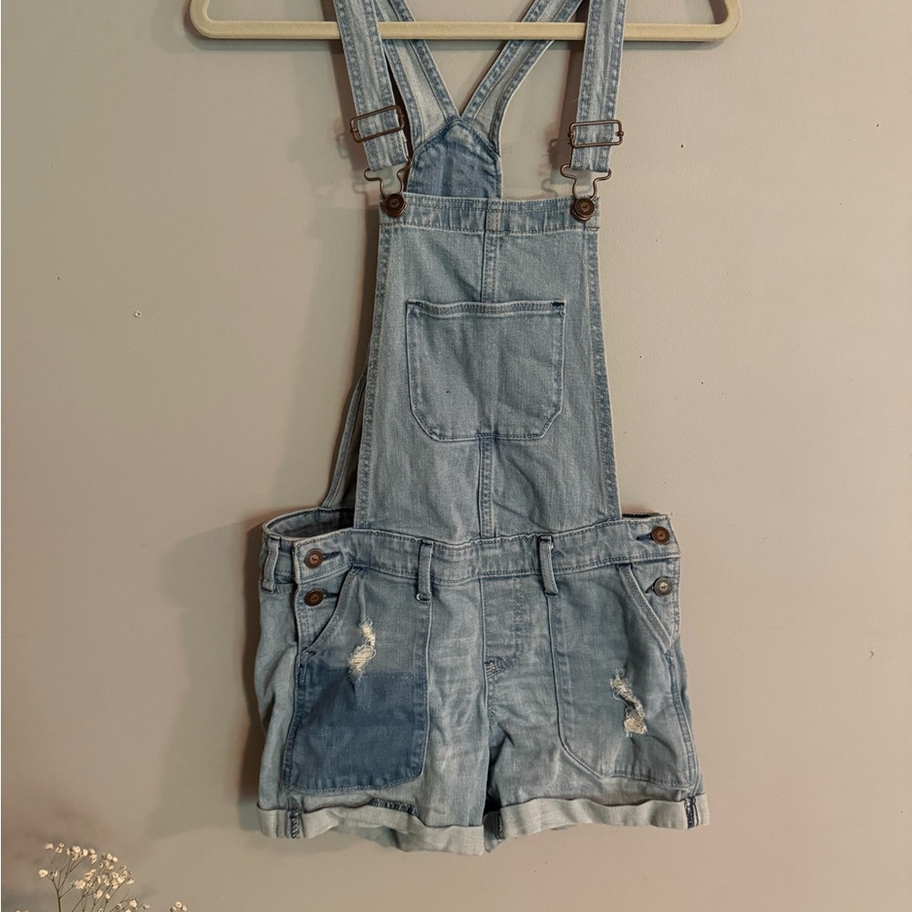 Hollister Light Blue Denim Shortalls